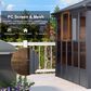 HOMLUX 12" x 16" Outdoor Sunroom Gazebo with Aluminum Frame, Galvanized Steel Roof in Grey, , large