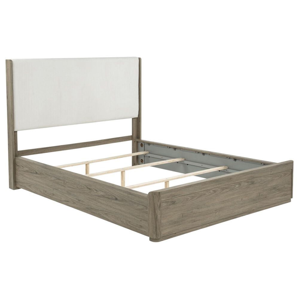 Crown Mark Veranda Queen Upholstered Panel Bed with Dresser, Chest, and Two Nightstands in Khaki, , large