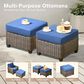 HOMLUX 7-Piece Patio Conversation Set with Two Ottomans in Navy Blue, , large