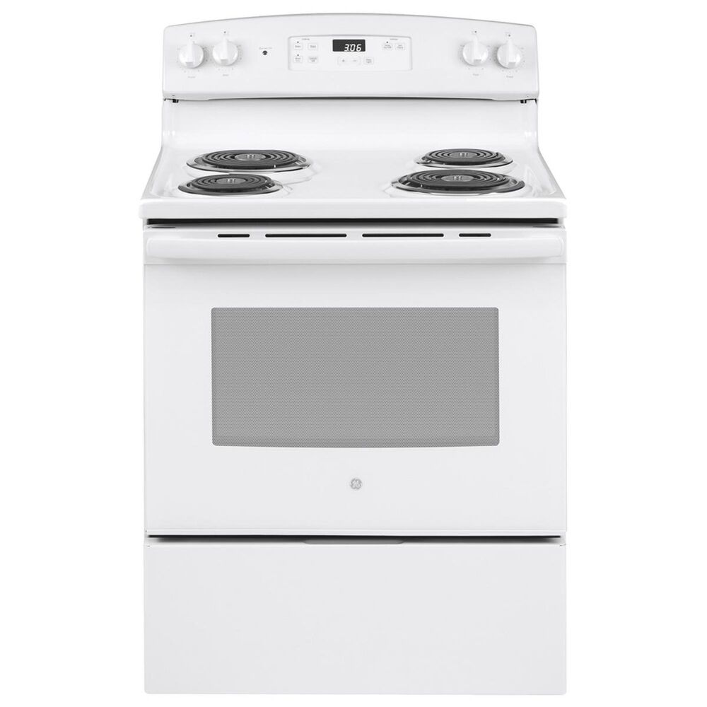 GE Appliances 30" Free-Standing Electric Range in White, , large