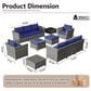 HOMLUX 12-Piece Patio Conversation Set in Navy Blue, , large