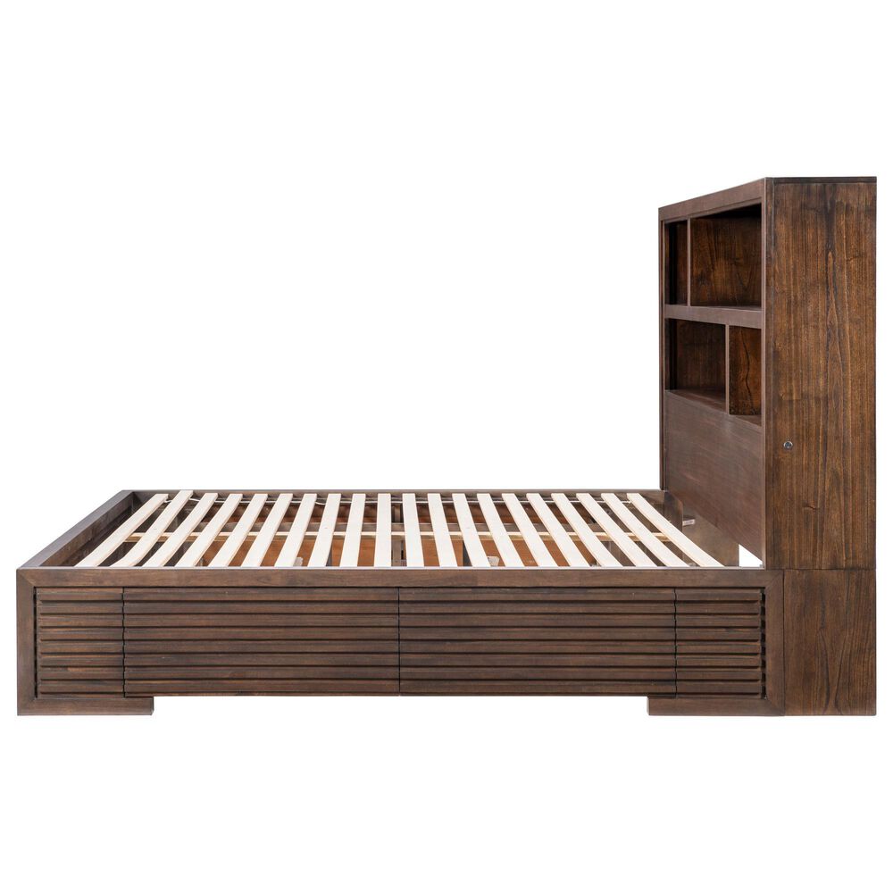 Legacy Classic Architect 3-Piece King Bookcase Bedroom Set in Onyx with LED Lighting, , large