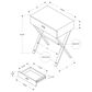 Monarch Specialties 24" Accent Table in Grey Cement and Chrome, , large