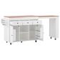 HOMLUX 86" Kitchen Island with Extendable Dining Table in White, , large