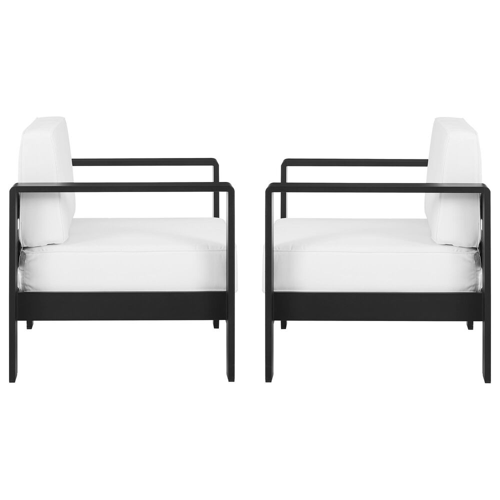 Linon Home Decor Karah Patio Arm Chair in White (Set of 2), , large