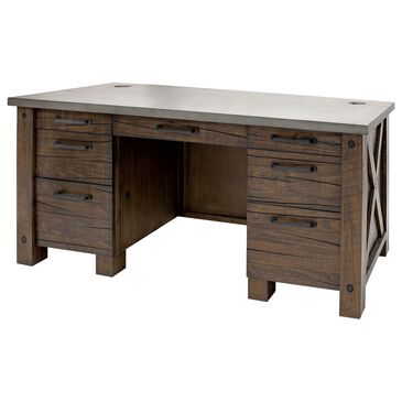 Wycliff Bay Jasper Executive Desk in Rough Hewn Brown, , large