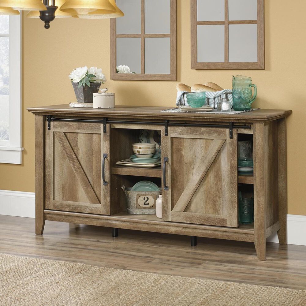 Sauder Dakota Pass 66&quot; Credenza in Craftsman Oak, , large
