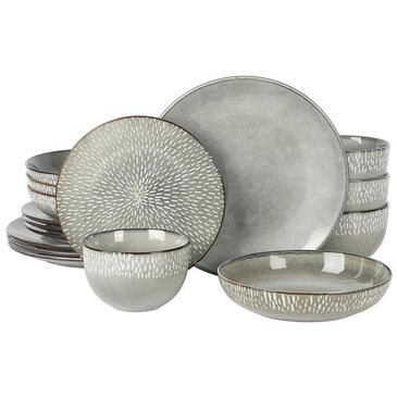 Gibson Home Matisse 16-Piece Dinnerware Set in Grey, , large