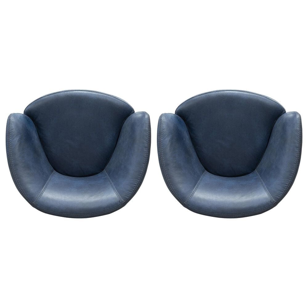 Parker House Barolo Swivel Chair in Vintage Navy (Set of 2), , large