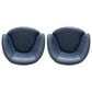 Parker House Barolo Swivel Chair in Vintage Navy (Set of 2), , large