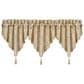 J. Queen New York Potenza 40" x 21" Window Ascot Valance in Gold and Ivory, , large