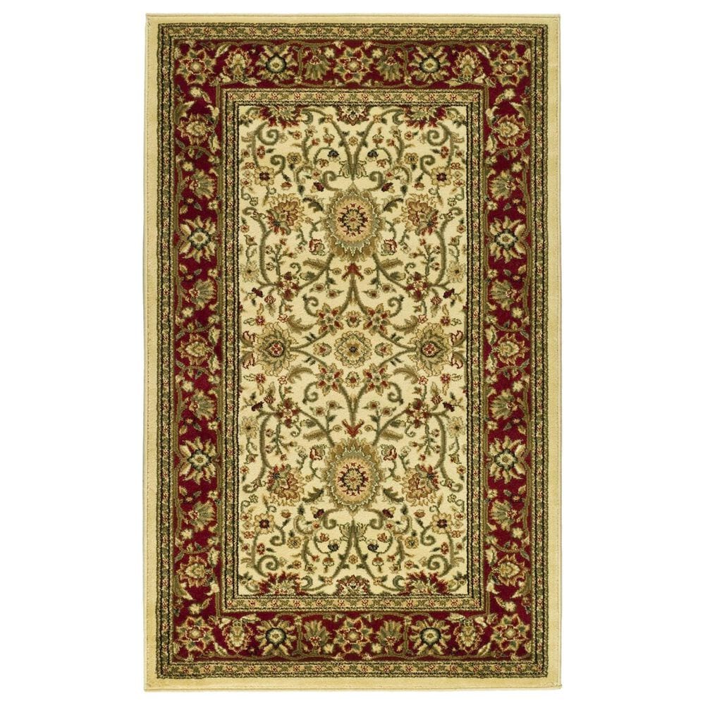 Safavieh Lyndhurst LNH212 4" x 6" Ivory and Red Area Rug, , large