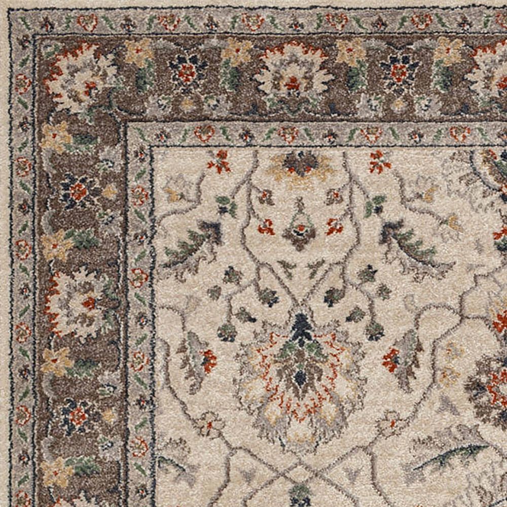 Central Oriental Minerva Alonso 5&#39; x 7&#39;3&quot; Alabaster and Storm Area Rug, , large