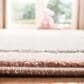 Safavieh Carousel CRK166 6"7" Square Pink and Ivory Kids  Area Rug, , large