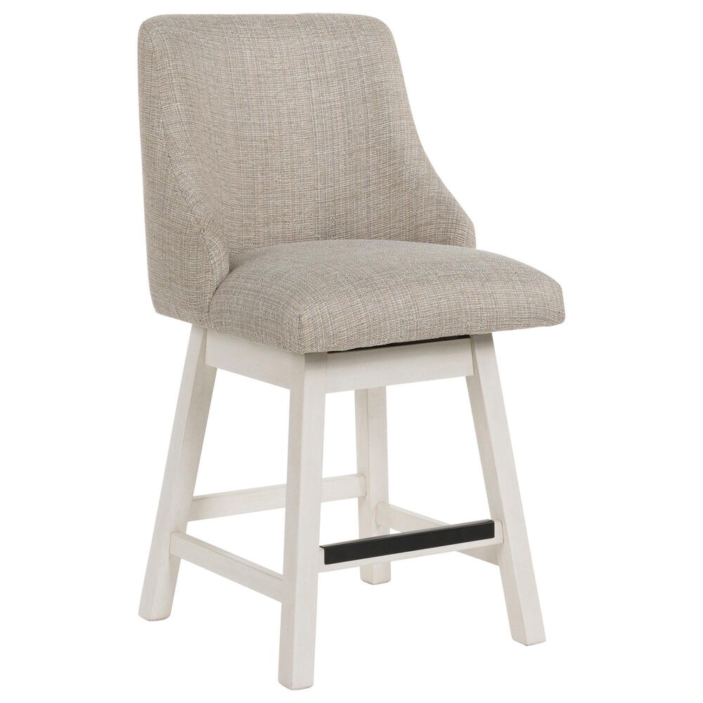Ashley Robbinsdale Swivel Bar Stool in Antique White, , large