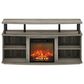 HOMLUX 47" TV Stand with Electric Fireplace in French Oak Grey and Black, , large