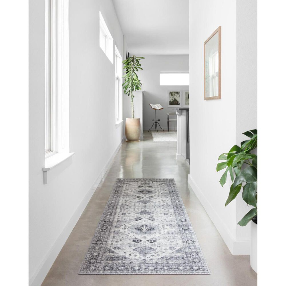 Loloi II Skye SKY-02 2&#39;6&quot; x 7&#39;6&quot; Silver and Grey Runner, , large