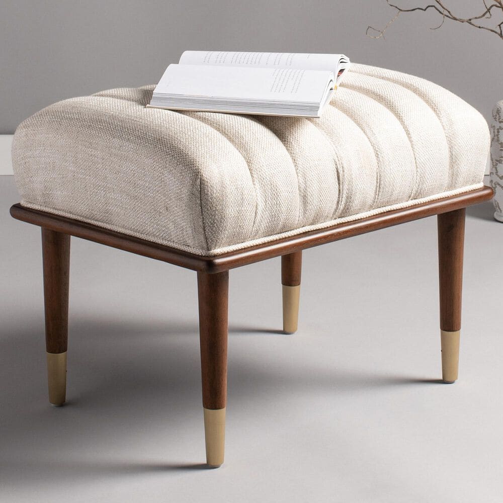 Safavieh Flannery Ottoman in Cream, , large