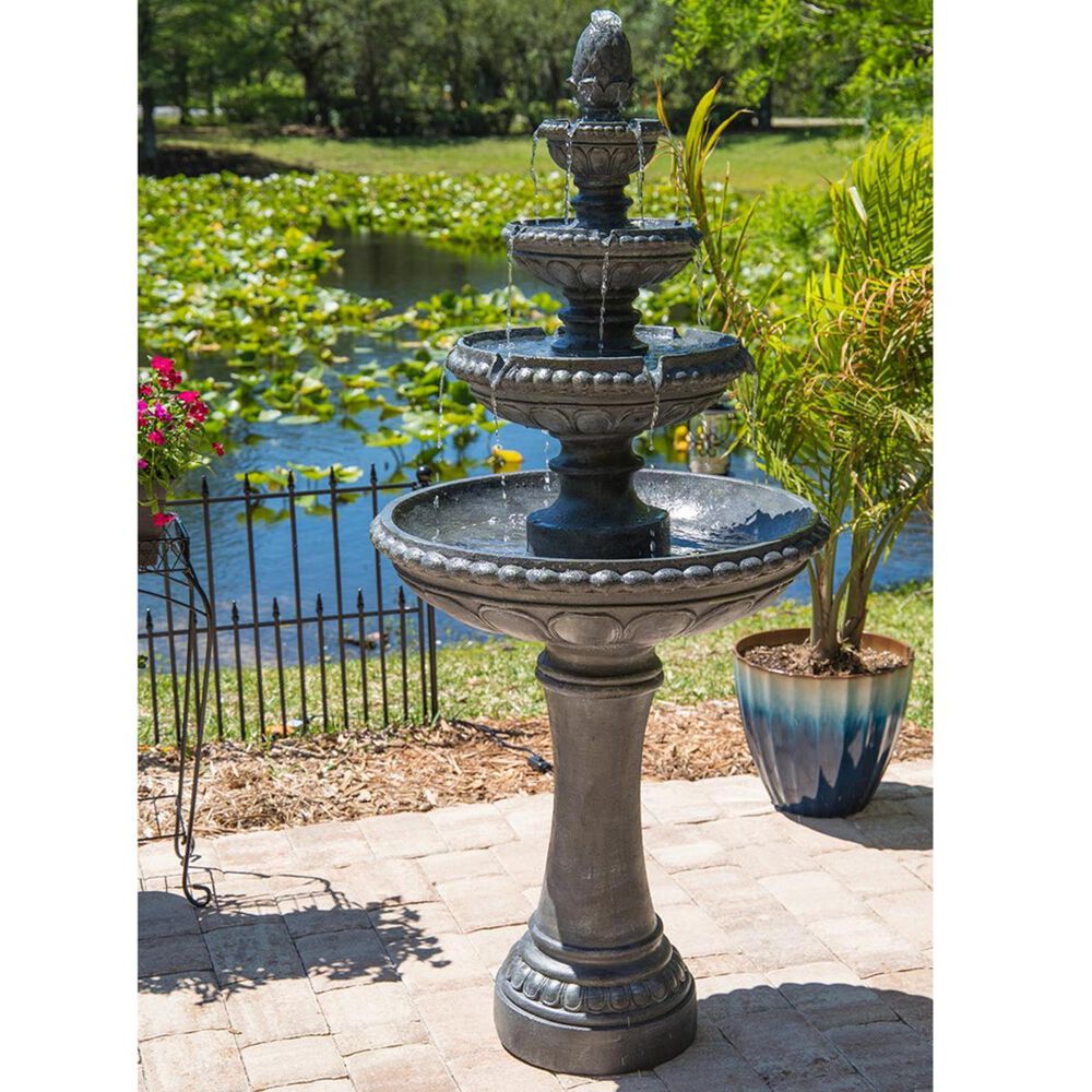 Kenroy Tucson Outdoor Floor Fountain in Zinc, , large