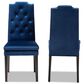 Baxton Studio Dylin Side Chair with Royal Blue Cushion in Espresso Brown (Set of 2), , large