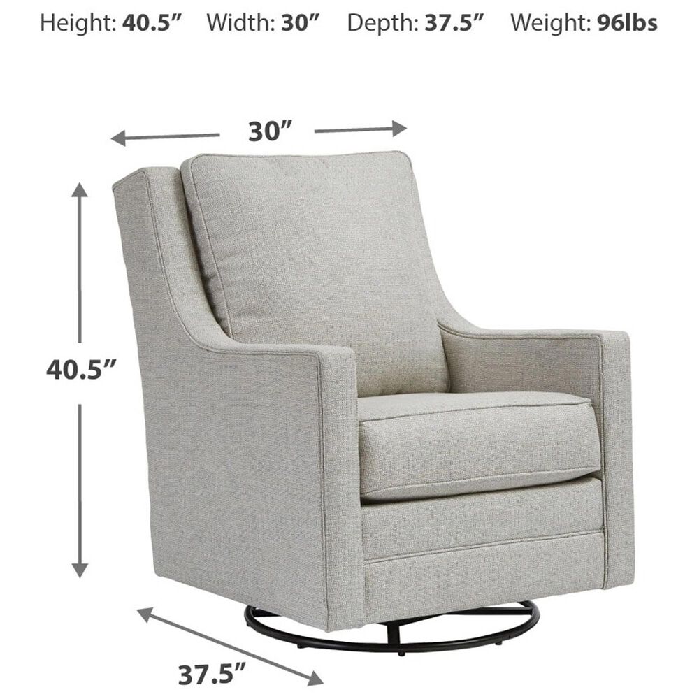 Ashley Kambria Swivel Glider Accent Chair in Frost, , large