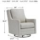 Ashley Kambria Swivel Glider Accent Chair in Frost, , large