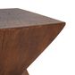 Hearth and Haven Tess Outdoor Twist-Shape Side Table in Dark Brown, , large