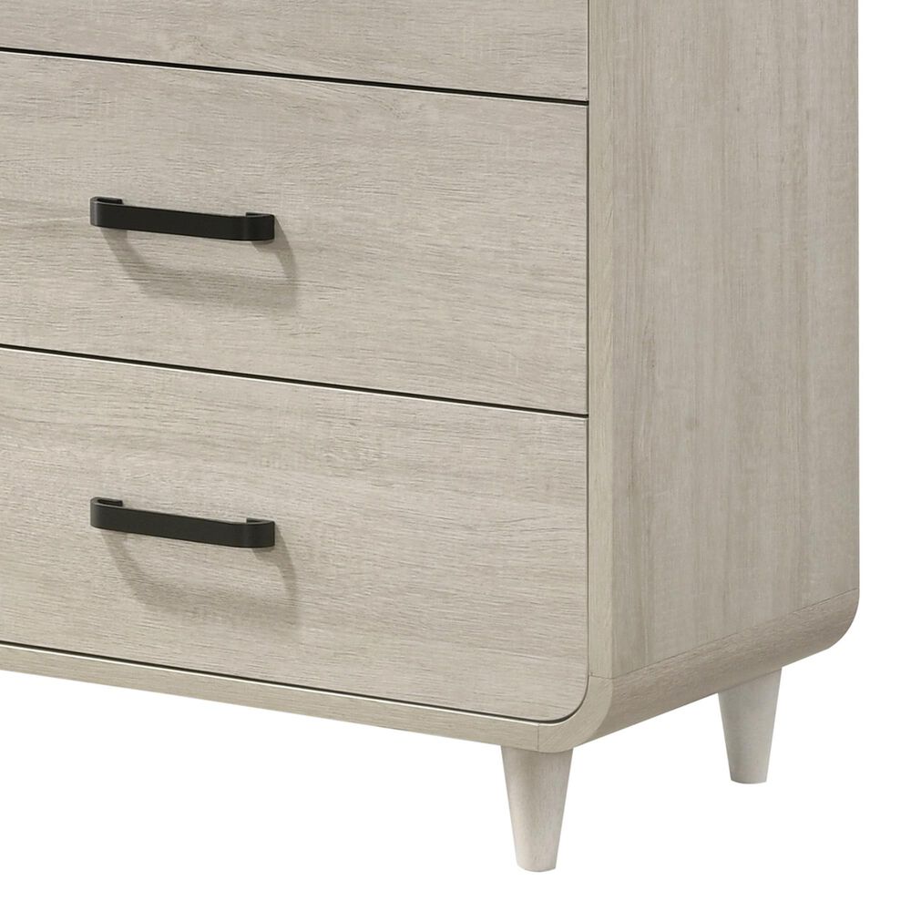 Crown Mark Nyomi 5-Piece King Panel Bedroom Set in White, , large