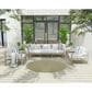 Nourison Courtyard Ivory and Green 5" Round Indoor/Outdoor Area Rug, , large