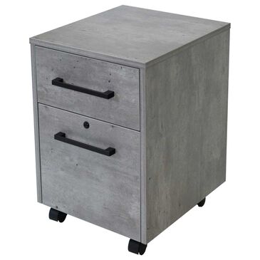 Wycliff Bay Mason Rolling File Cabinet in Concrete, , large