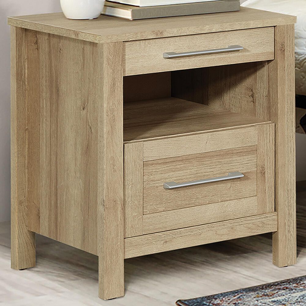 Valor Living Stonebrook 1-Drawer Nightstand with 2 USB Ports in Canyon Oak, , large