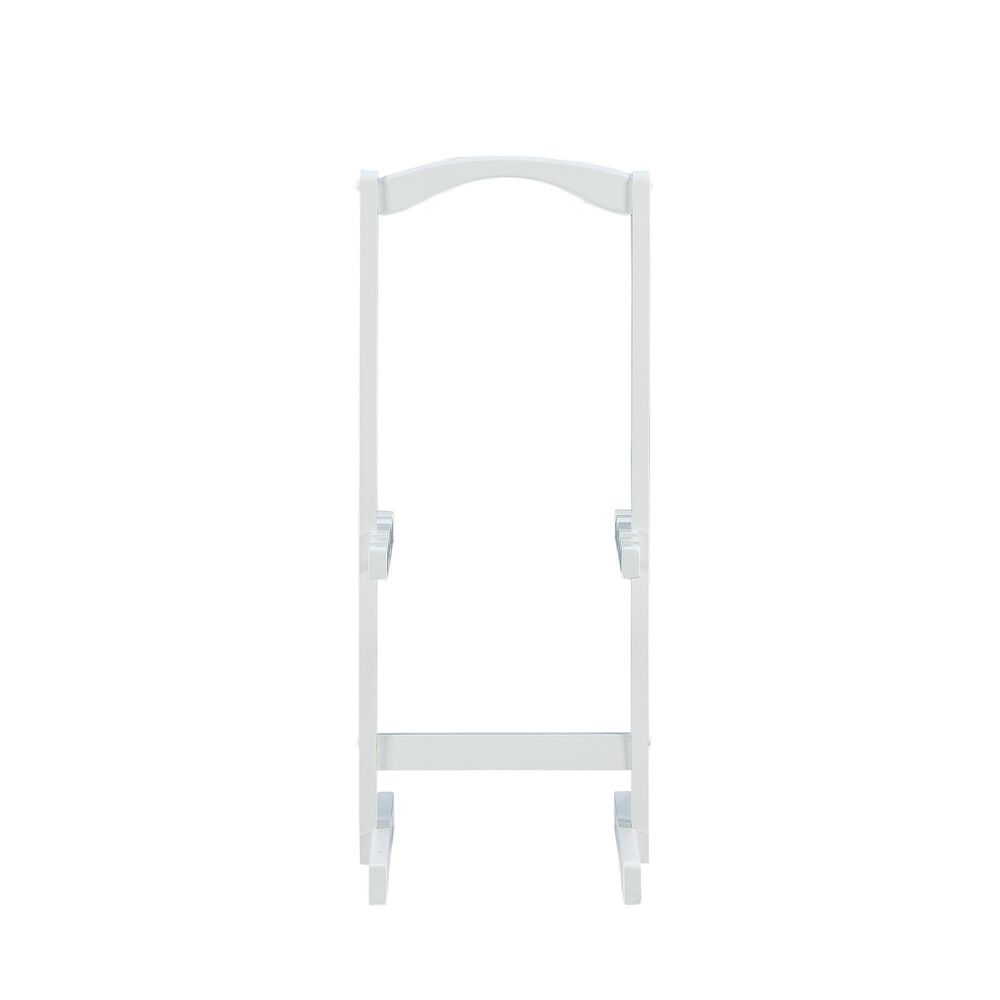 Linden Boulevard Taneli Tray Table Set with Stand in White &#40;Set of 4&#41;, , large