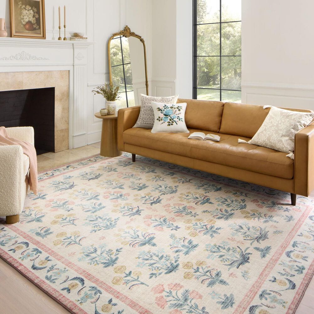 Rifle Paper Co. x Loloi Eden Mughal Rose 8&#39;6&quot; x 11&#39;6&quot; Blush Area Rug, , large