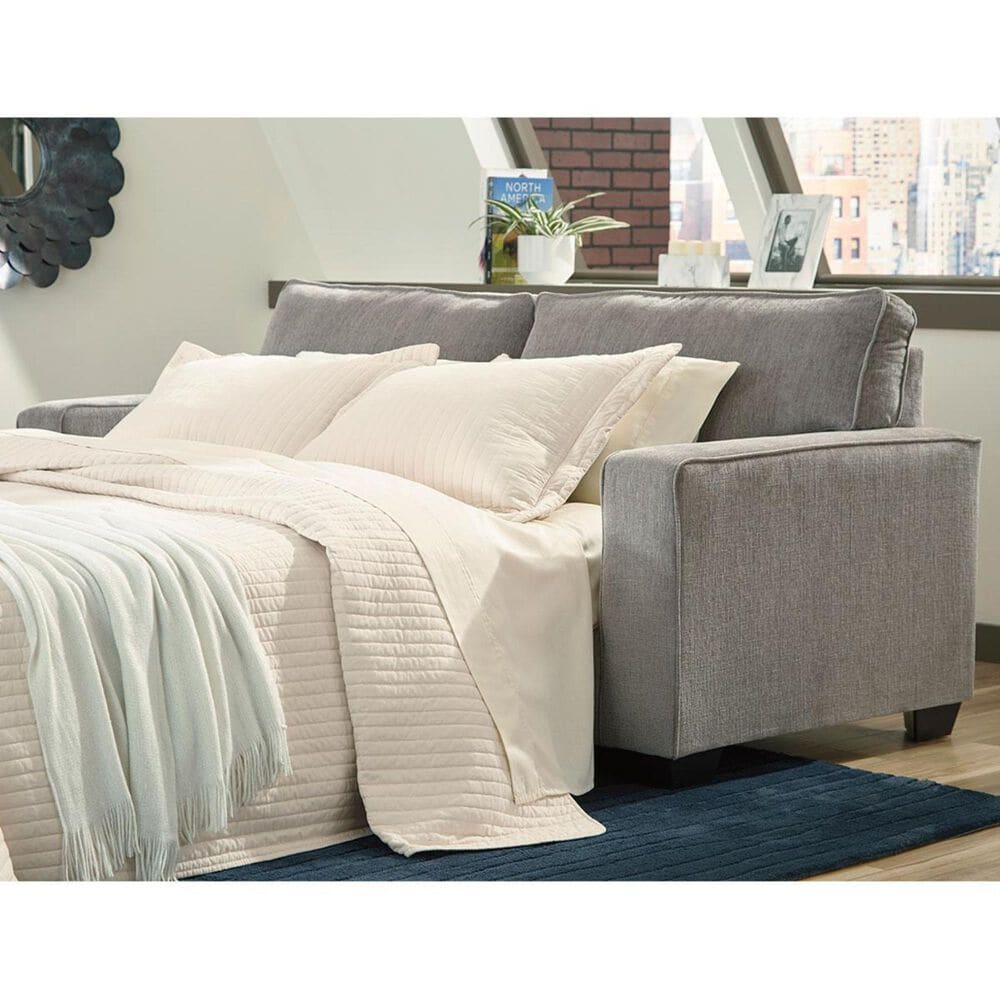Ashley Altari 85&quot; Queen Sofa Sleeper in Alloy, , large
