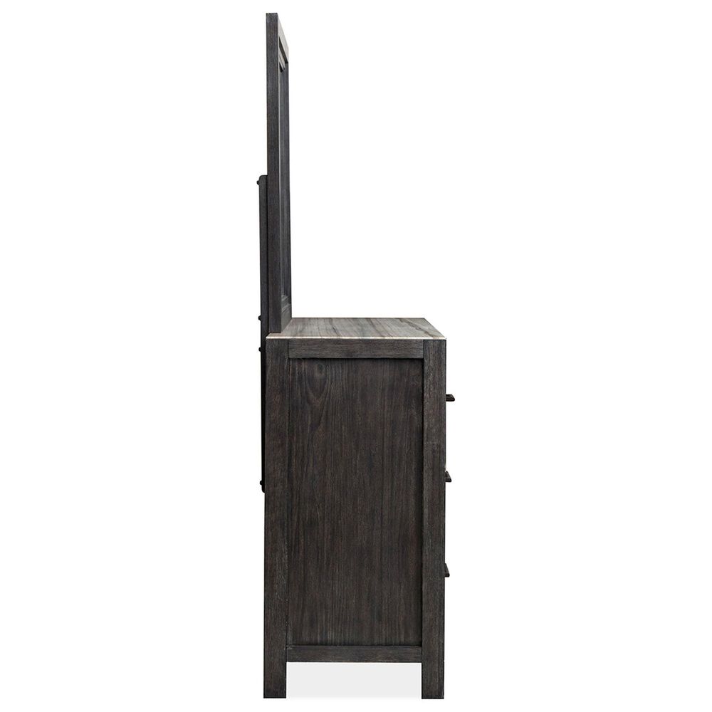 Nicolette Home Plum Creek 6 Drawer Dresser and Mirror in Ravenwood Black, , large