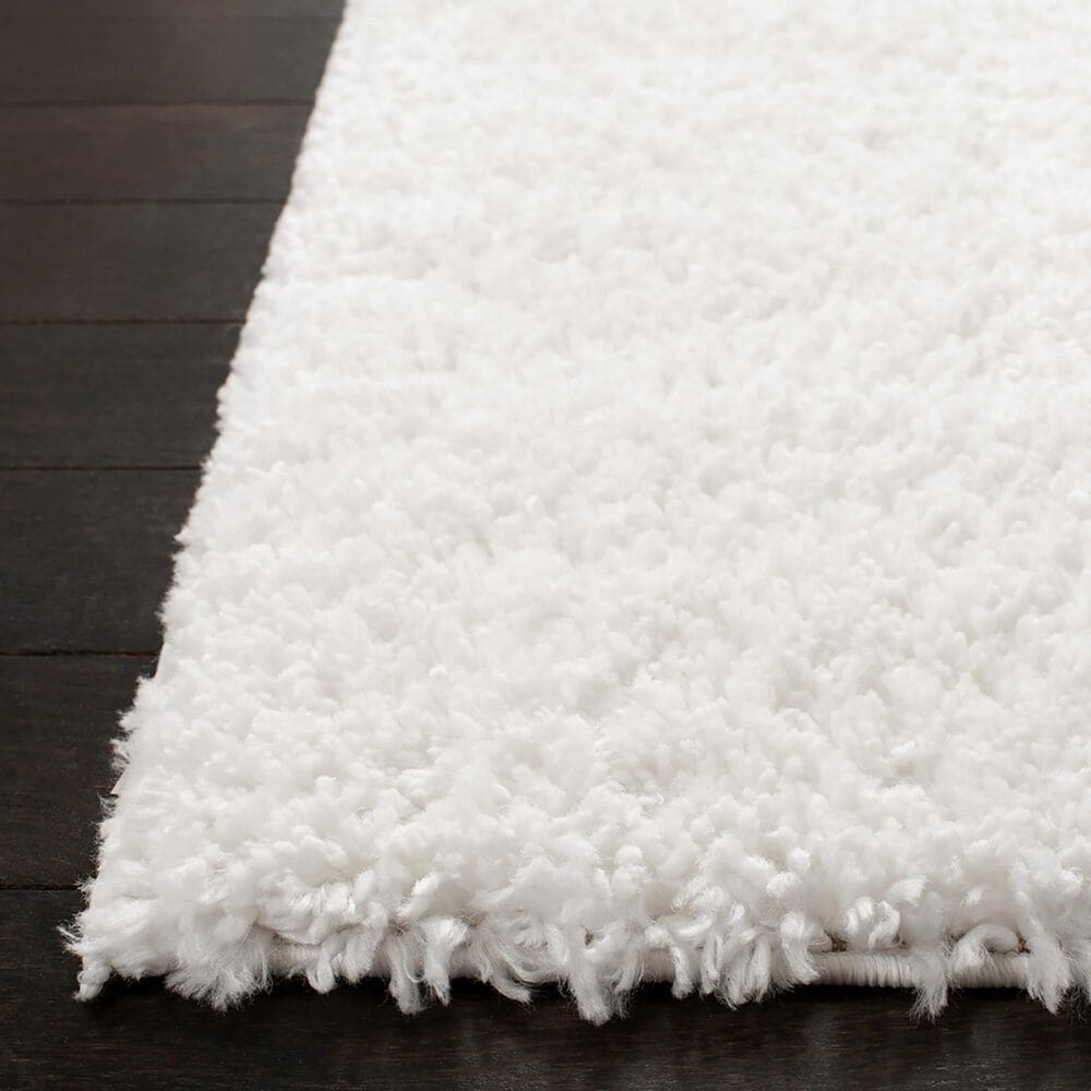 Safavieh August Shag AUG900A 6&#39;7&quot; Square White Area Rug, , large