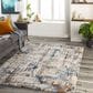 Surya Tuscany TUS-2327 5"3" x 7"3" Gray, Blue and Camel Area Rug, , large