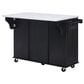 HOMLUX 51" Kitchen Island with Tilt Trash Can Cabinet in Black, , large