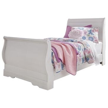 Ashley Anarasia Twin Sleigh Bed in White, , large