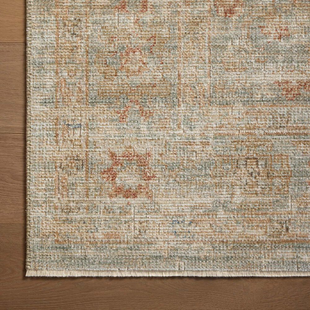 Loloi Heritage 2&#39; x 3&#39; Aqua and Terracotta Area Rug, , large
