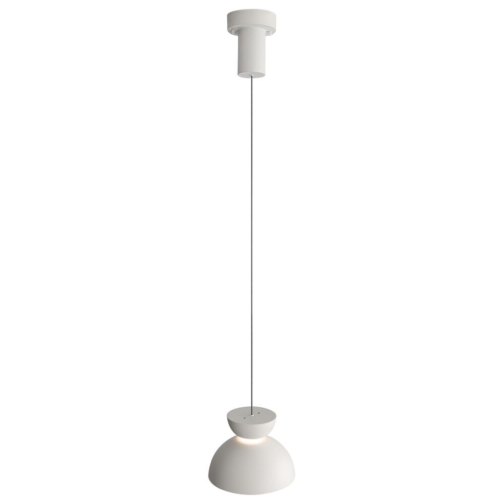 Golden Lighting Vintra LED 1-Light Pendant in Sand White with Chrome, , large