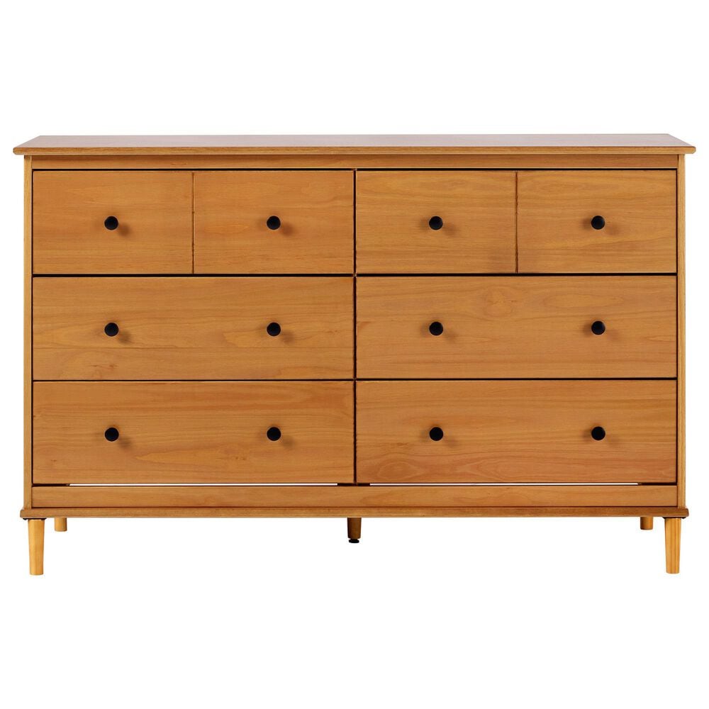 Walker Edison Spencer 6-Drawer Dresser in Caramel, , large
