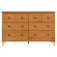 Walker Edison Spencer 6-Drawer Dresser in Caramel, , large