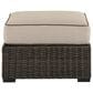Ashley Coastline Bay Ottoman with Cushion in Brown, , large