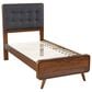 Pacific Landing Robyn Twin Upholstered Platform Bed in Dark Gray and Dark Walnut, , large