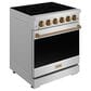 Thor Kitchen Gordon Ramsay 4.6 Cu. Ft. Professional Freestanding Electric Range with Bronze Handle Kit in Stainless Steel, , large