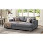 Jennifer Taylor Home Goliath Oversized Double Chaise Lounge Sofa Bed in Carbon Gray, , large