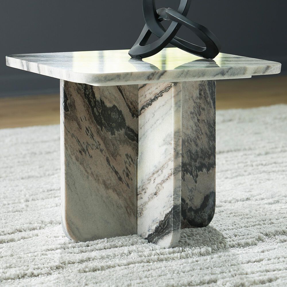 Ashley Baretton 15" Coffee Table in Black, White and Taupe, , large
