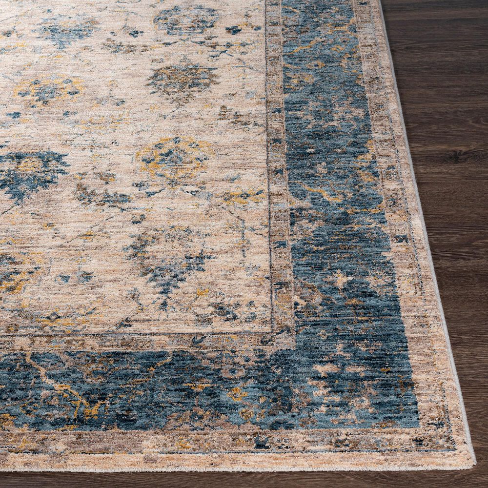 Surya Mirabel 2&#39;7&quot; x 10&#39; Teal, Aqua, Mustard, Taupe, Beige and Gray Runner, , large