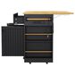 HOMLUX 48" Kitchen Island with Drop Leaf in Black and Natural, , large